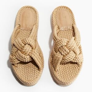 H&M | knot espadrille slides